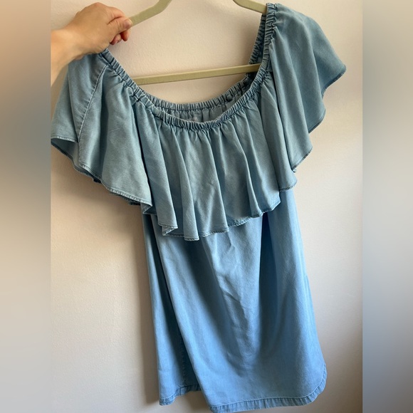 Urban outfitters off the shoudler denim dress in small - Picture 3 of 5